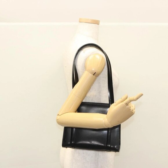 GUCCI Shoulder Bag Leather Black Gold 007 2046 0268 Auth BA1194 - Picture 3 of 16